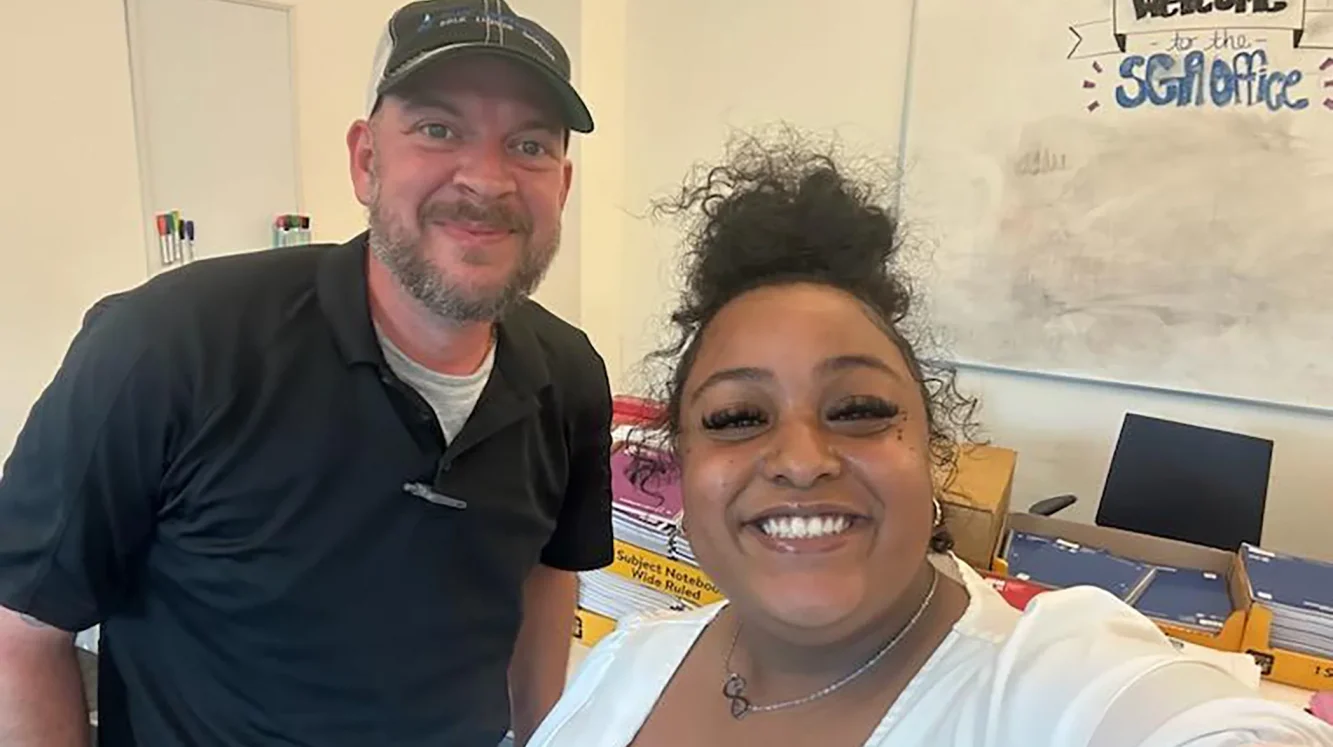 HarveySchoolsupplydonations Josh Chapman and Lucine copy